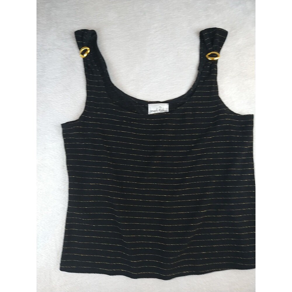 Joseph Ribkoff Tank Top Camisole Women's 18 Black Embellished Sleeveless Blouse